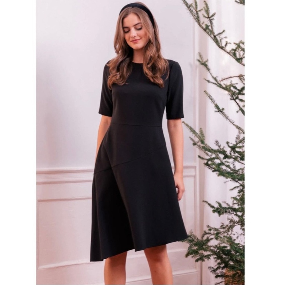 Gal Meets Glam Asymmetrical Luna Dress Black